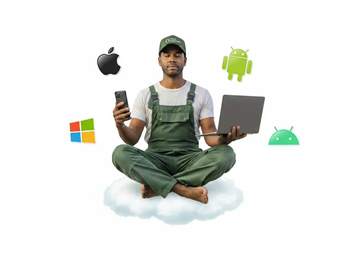 App Fazer Orçamento em celular, tablet e computador